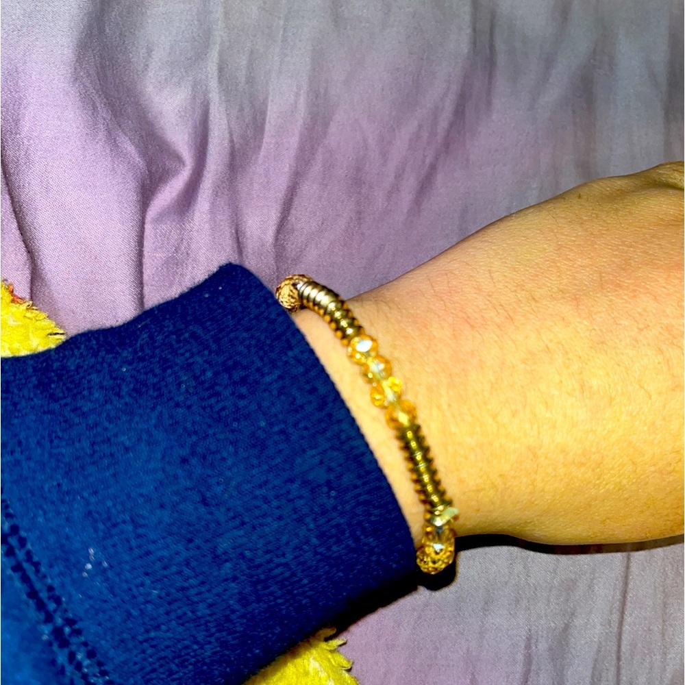 Gold beaded bracelet